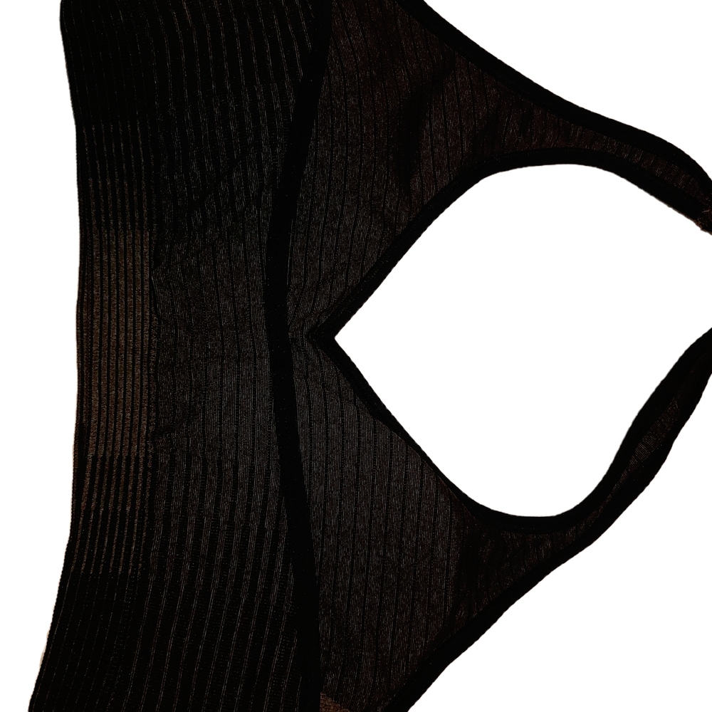 Gymshark Sport Seamless Sports Bra | Size Large | Brown/Black | NWT - Picture 3 of 6